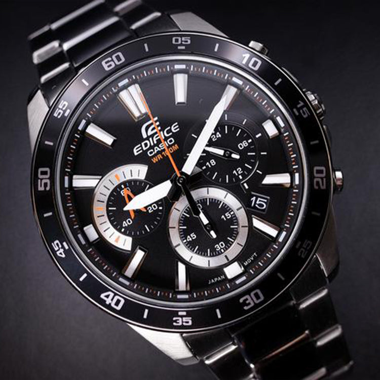 CASIO Male EDIFICE Japan / South Korea Fashion Mens Black Analog EFV-570D-1AVUEF