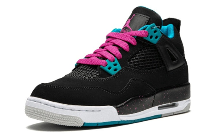 (GS) Air Jordan 4 Retro 'Black Vivid Pink' 487724-019