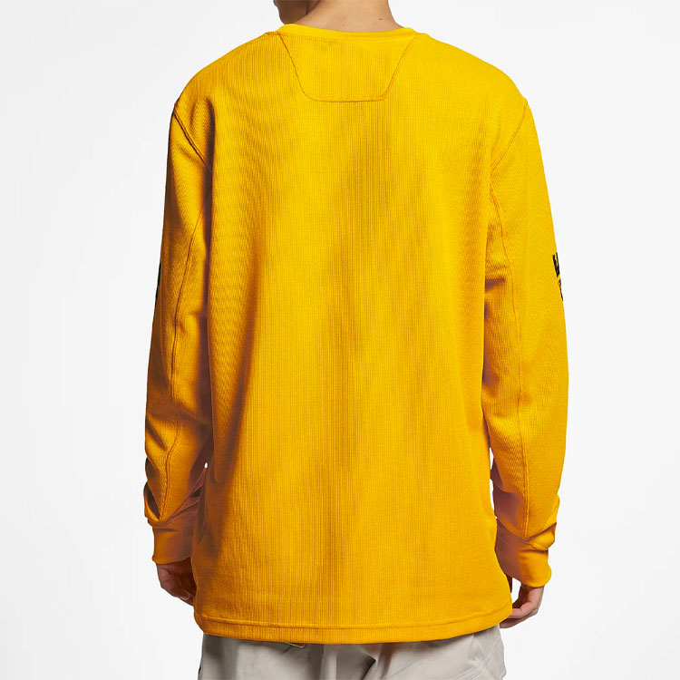 Men's Nike ACG Outdoor Sports Printing Round Neck Pullover Yellow BQ7205-728