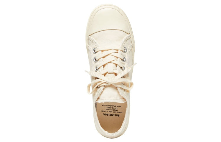 (WMNS) Balenciaga Paris Low Top Sneakers 'White Destroyed Cotton and White Rubber' 688757W3RC59090