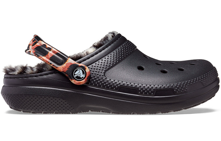 Crocs Classic Lined Animal Remix Clog 'Black & Multi' 207842-0ZR