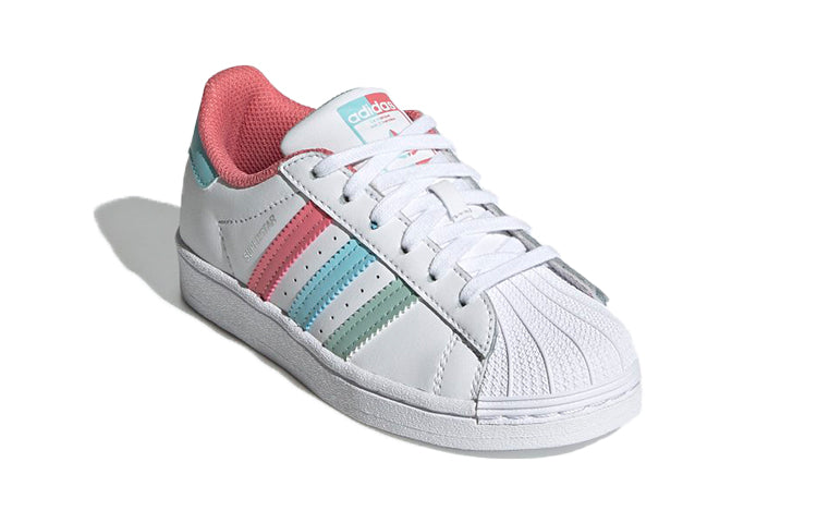 (PS) adidas originals Superstar 'White Pink Blue' FZ0651