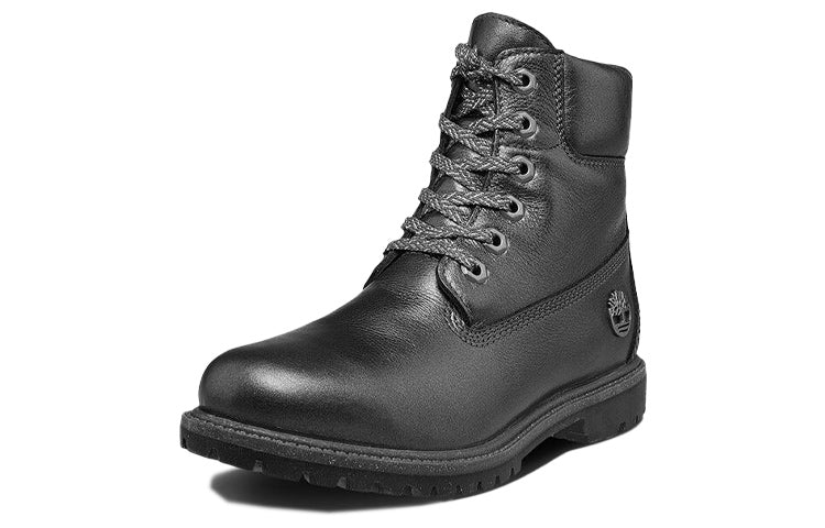 (WMNS) Timberland 6 Inch Heritage Premium Waterproof Pewter Leather Boots 'Black' A24HY
