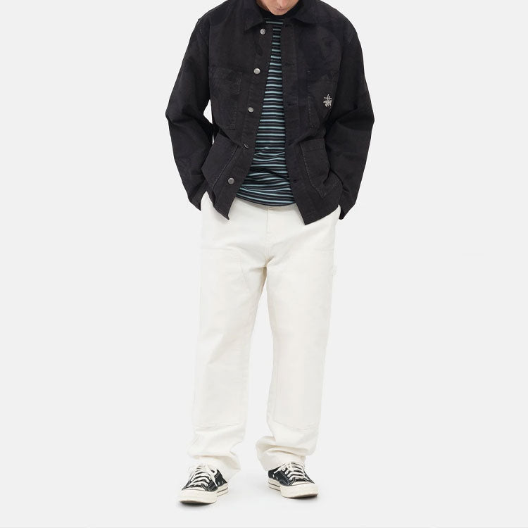 Stussy Unisex Venus Chor Printing Lapel Jacket Black 115600