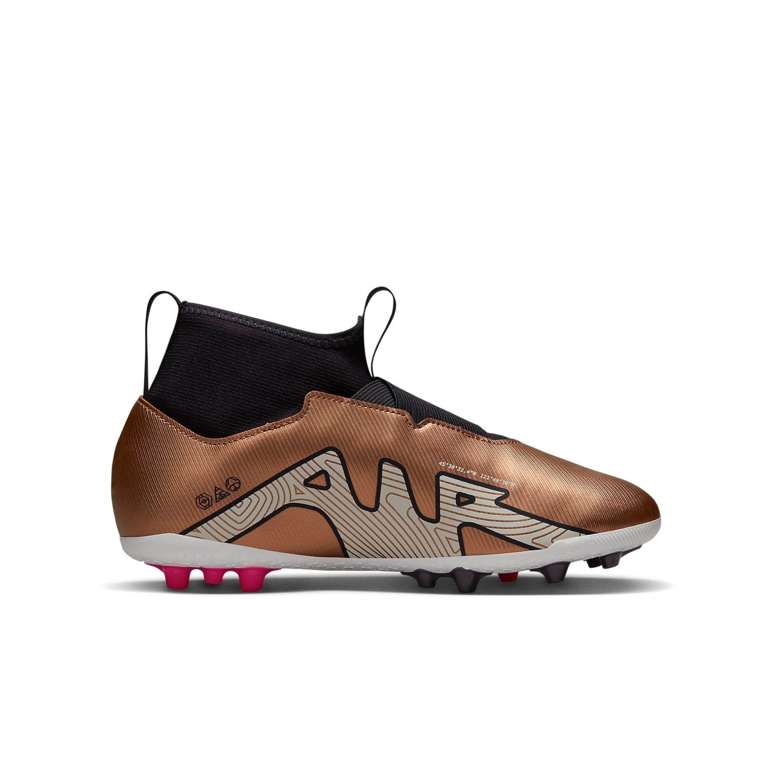 (GS) Nike Jr Mercurial Superfly 9 15 Academy AG 'Bronze Black White' DR6043-810