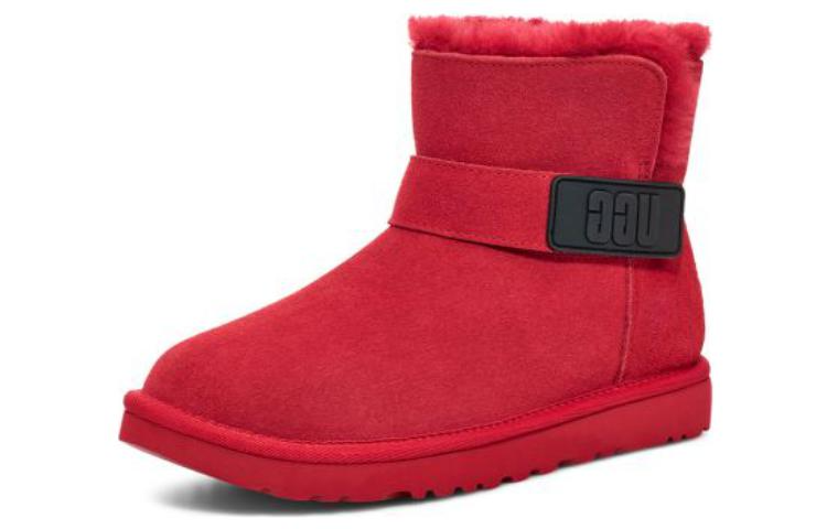 (WMNS) UGG embossed belt short boots 'Red' 1137073-SBR