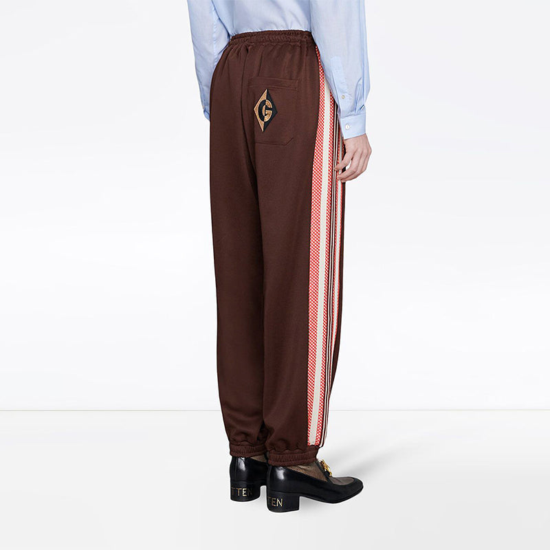 Gucci Jogging pant with G rhombus patch 'Maroon' 587398-XJBOJ-2073