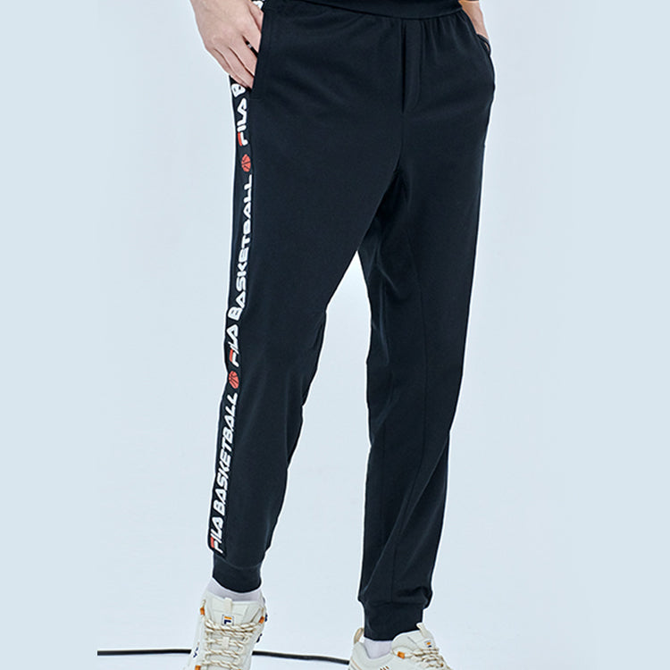 FILA FUSION Basketball Alphabet Printing Sports Pants Black T11M022606F-BK