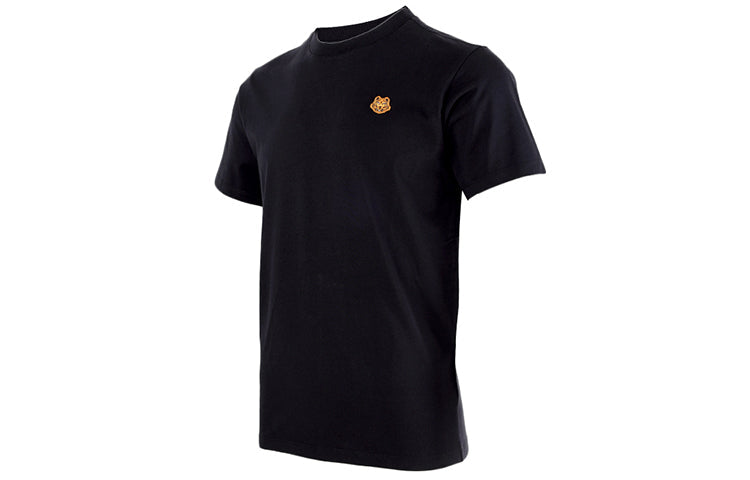 Men's KENZO SS21 Tiger Head Micro Mark Round Neck Short Sleeve Black 5TS0034SA-99