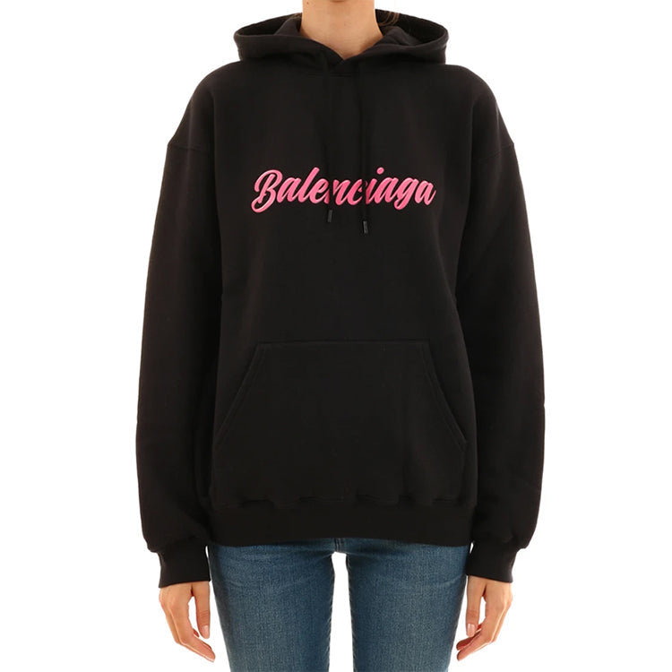 Balenciaga Pink Cursive Logo Black 583222TFV608465