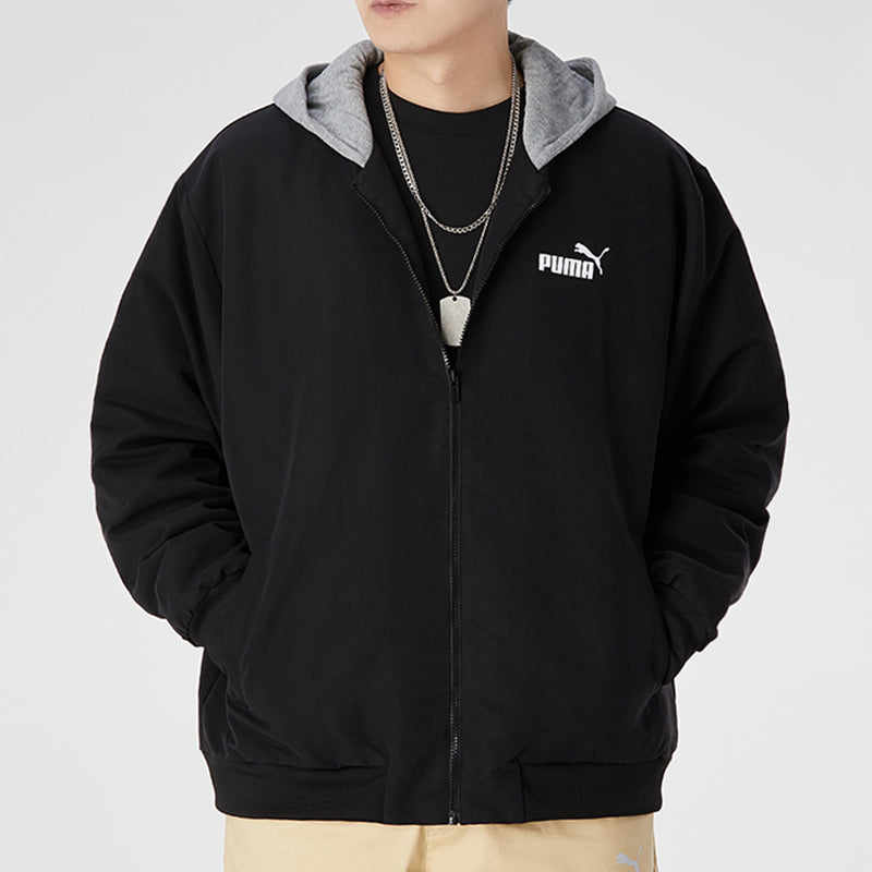 PUMA Block Hoodied Jacket 'Black White Grey' 587153-01