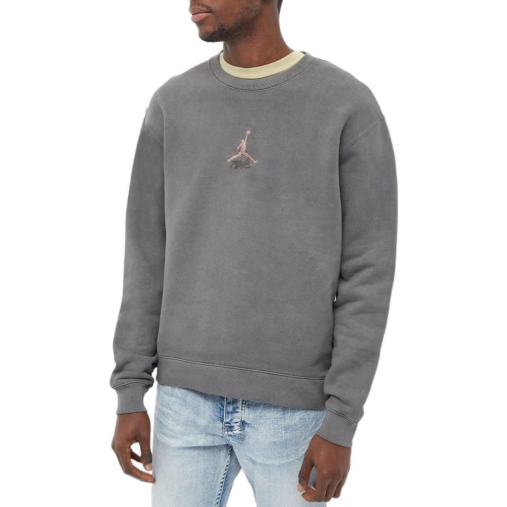 Air Jordan Flight Heritage Washed Crewneck Sweatshirt Gray DO2307-010