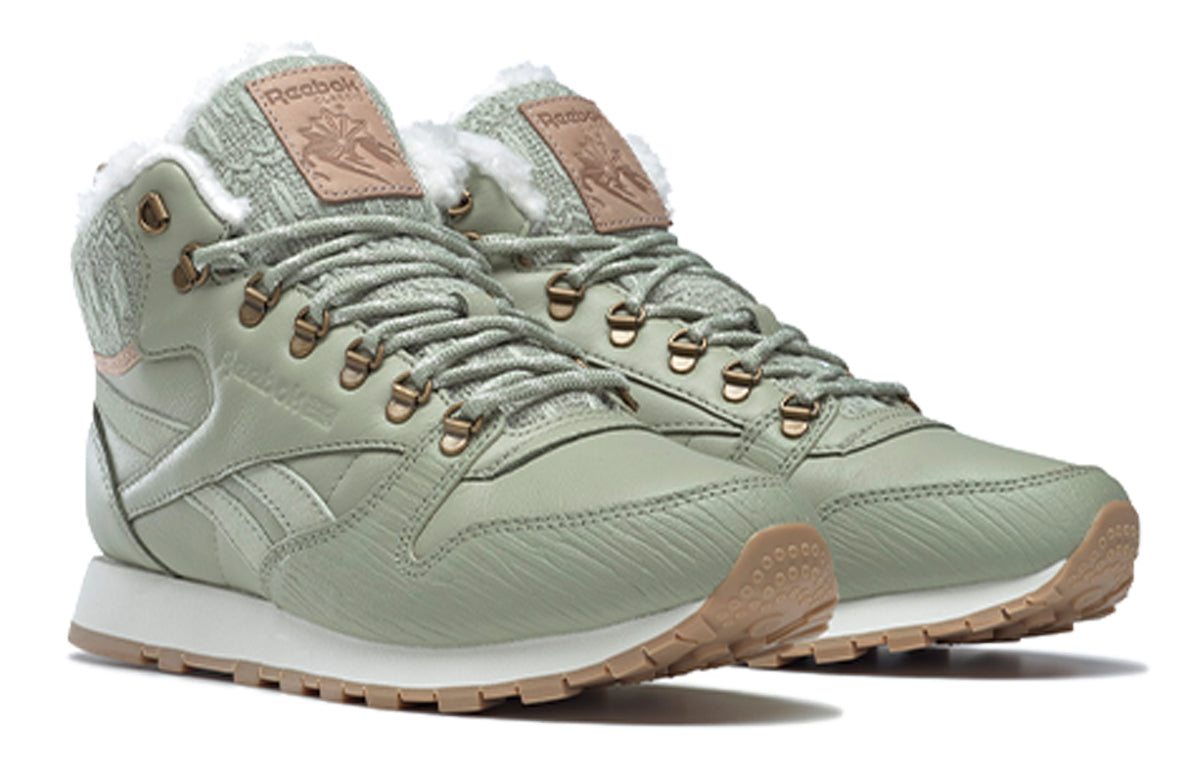 (WMNS) Reebok Classic Leather Arctic Boots 'White Green' FZ1205
