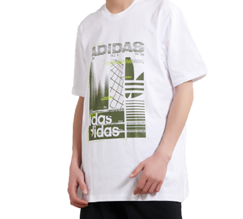 adidas originals Printing Short Sleeve White FM4852