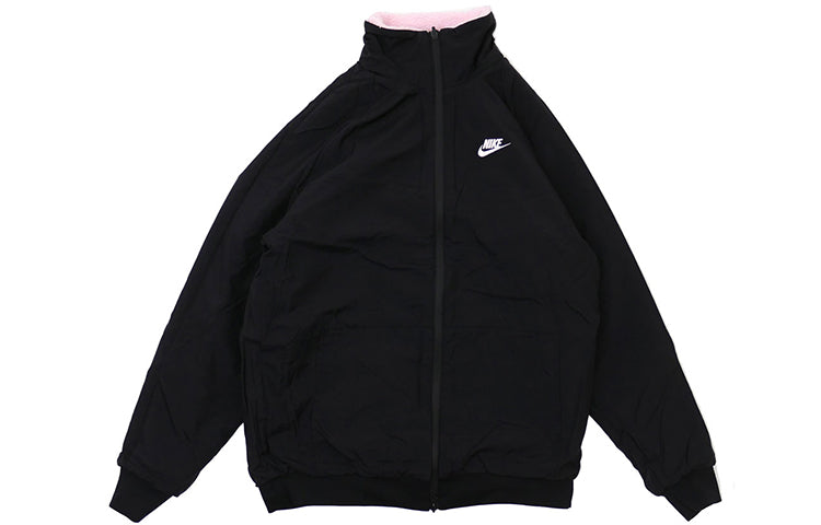 Nike Big Swoosh Reversible Boa Jacket (Asia Sizing) 'Pink Black' BQ6546-601