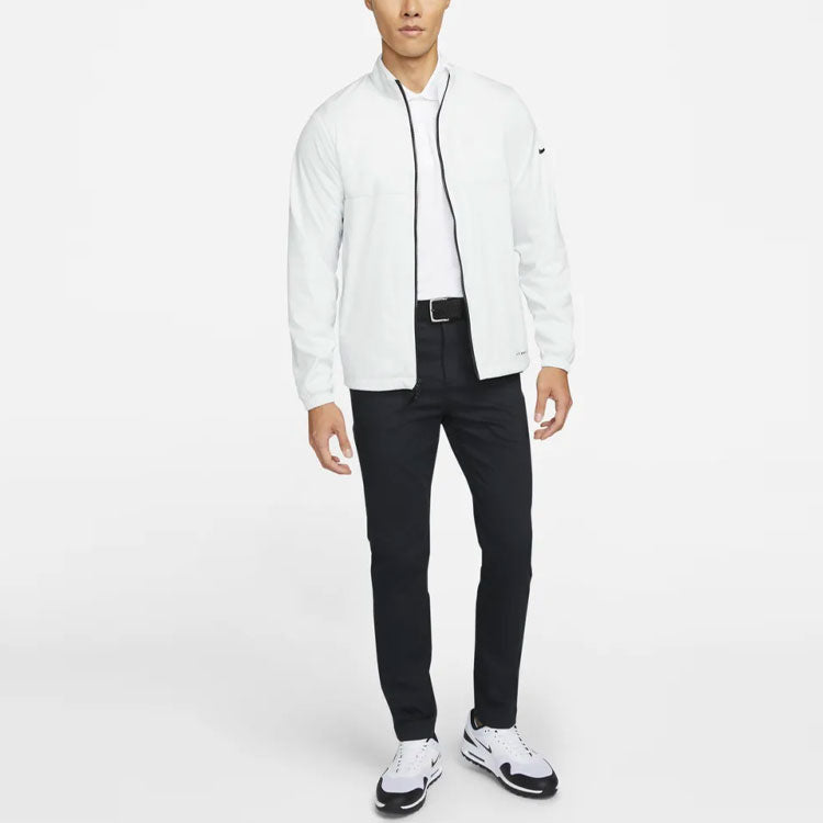 Men's Nike Solid Color Casual Stand Collar Jacket White DA2868-025