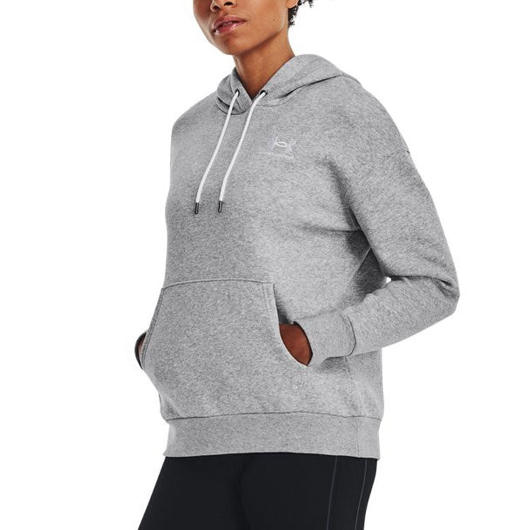 (WMNS) Under Armour Essential Fleece Hoodie 'Grey' 1373033-011