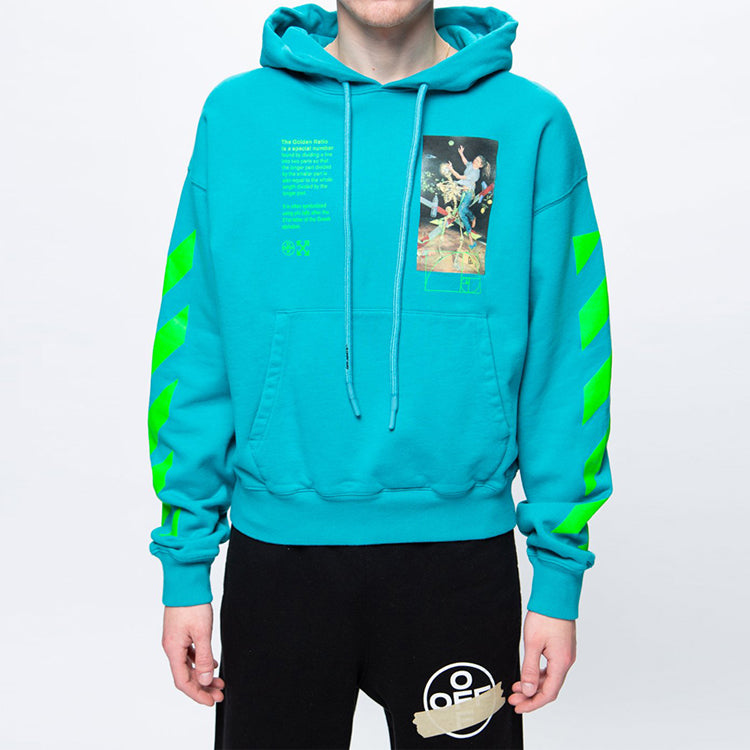 Off-White Graphic Arrow Print Cotton For Men Blue OMBB037R20E300143988
