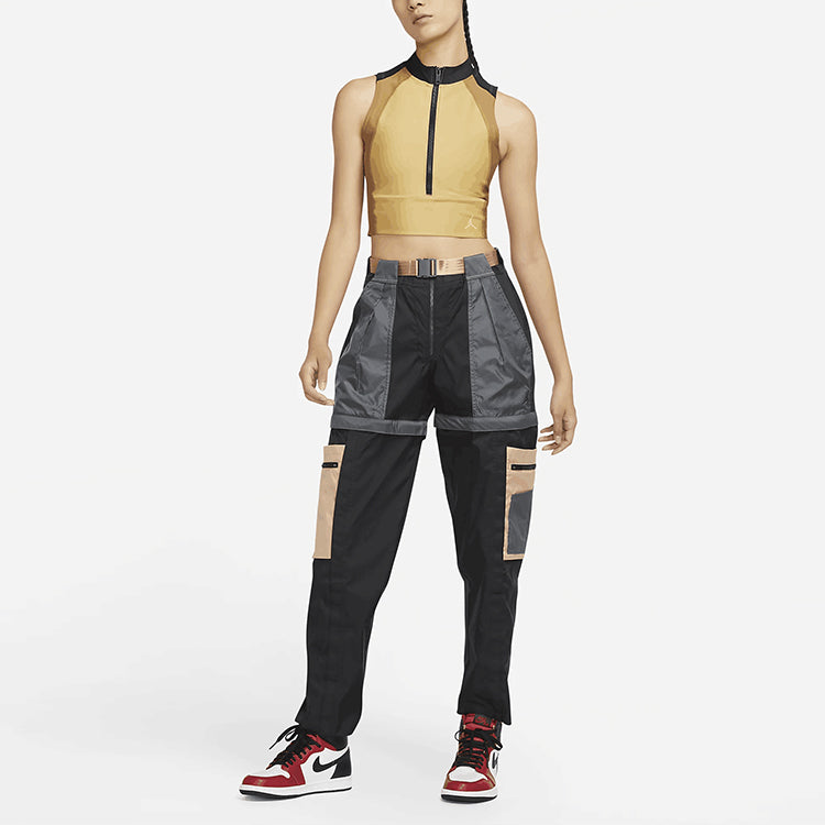 (WMNS) Air Jordan Casual Sports Detachable Pants Contrasting Colors Multiple Pockets Long Pants/Trousers Black DD7098-010