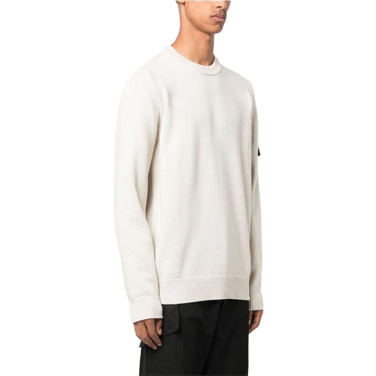 STONE ISLAND Logo Patch Knit Sweater 'Off-white' 7915508A3-V0097