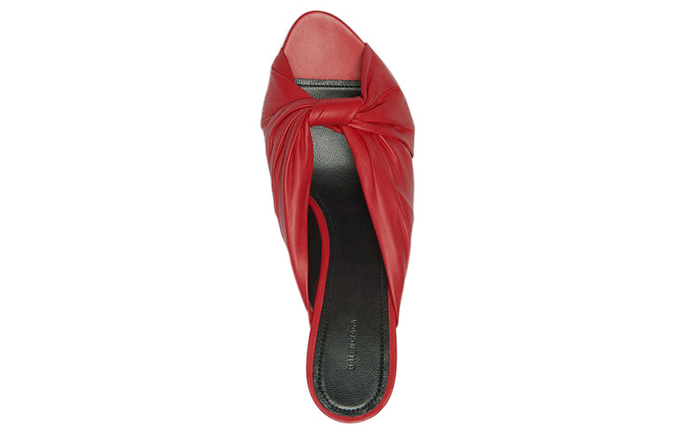 (WMNS) Balenciaga Drapy Sheep Leather Mules Red 617574WA2M06511