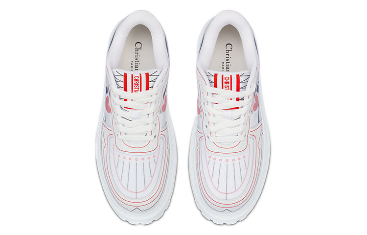 (WMNS) DIOR Addict Sneaker 'DIORamour D Chess Heart - White' KCK322DNN_S43L