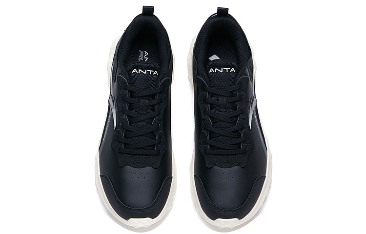 ANTA Run Collection Leather 'Black White with Silver Logo' 112115582-8
