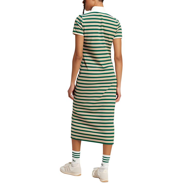 (WMNS) adidas '80S Stripes Dress 'Green Yellow White' Asia Sizing JC6178