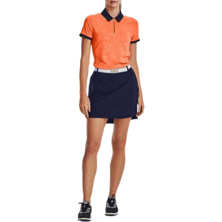 (WMNS) Under Armour Playoff Wild Fields Polo Shirt 'Orange' 1377336-866