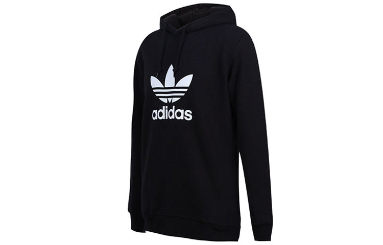 adidas originals Trefoil s Casual Sports hooded Pullover Black CW1240
