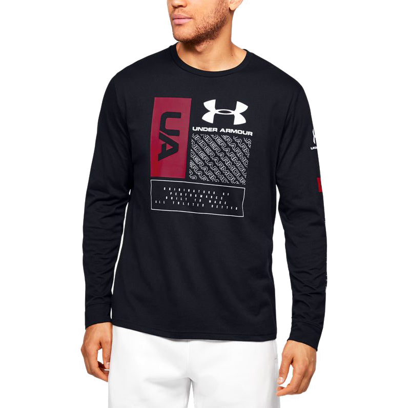 Under Armour Multi Logo Long Sleeve Tee Men's Black 1351623-001