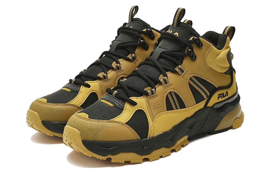 FILA Classic Court Shoes 'Black Yellow' F12M342125FBH