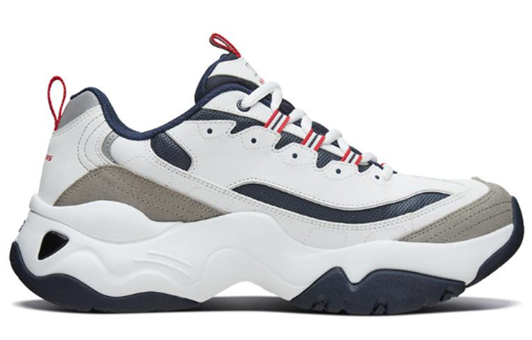 Skechers D'Lites 3.0 Low-Top Daddy Shoes White/Grey/Blue 999226-WNVR