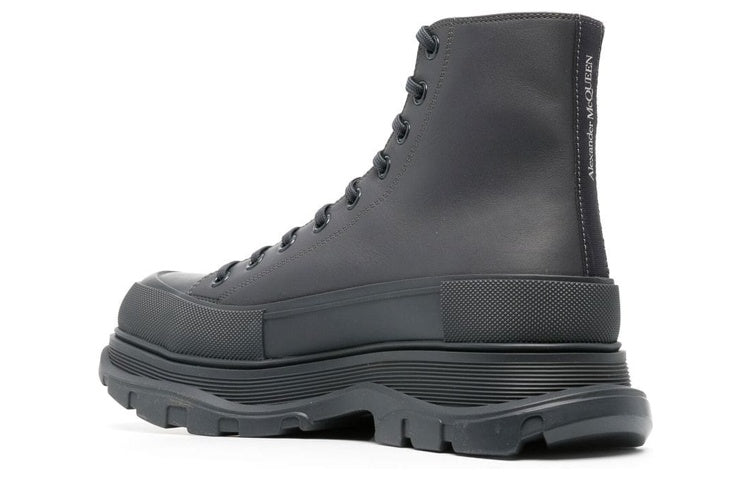 Alexander McQueen Tread Slick Boots 'Leather Anthracite Grey' 705661WHZ621185
