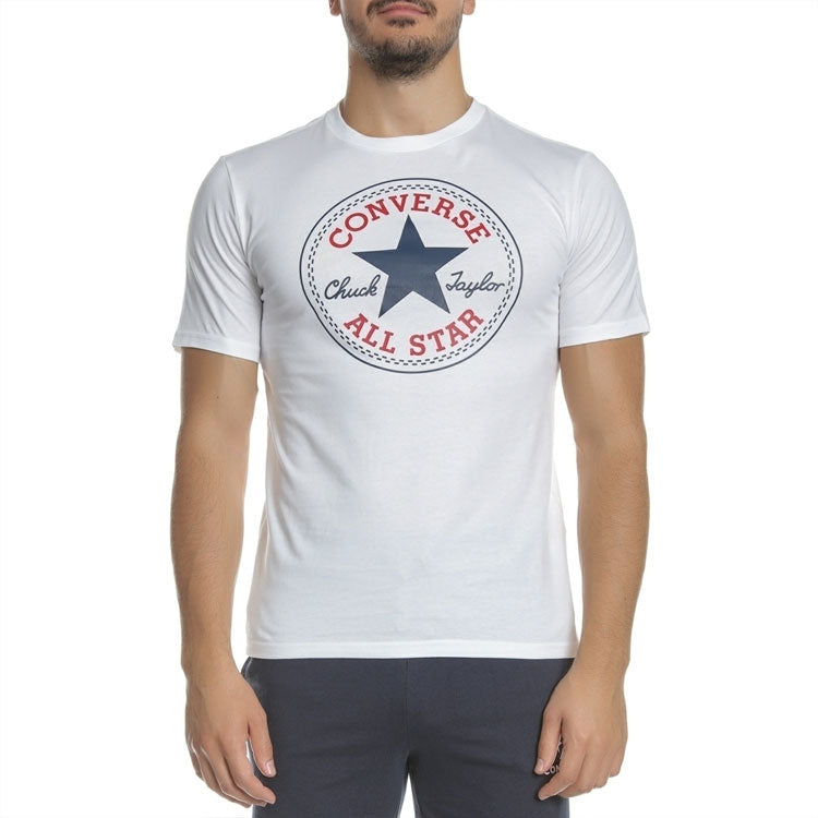 Men's Converse All Star Classic Round Neck Short Sleeve White 10007887-102