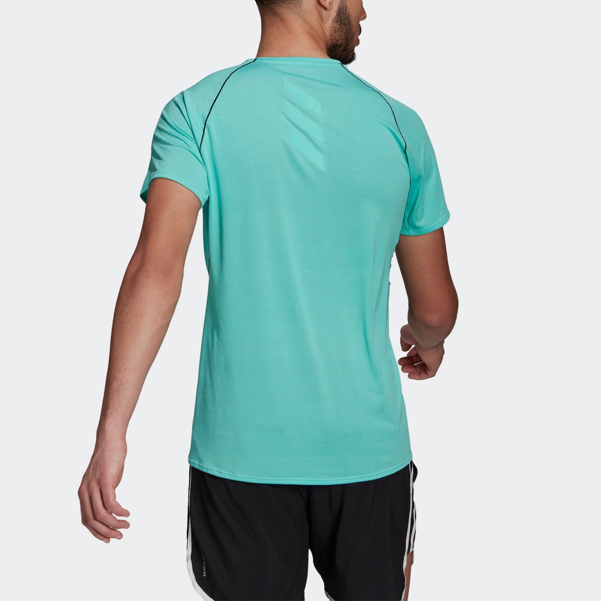 adidas Adi Runner Tee Reflective Sports Round Neck Short Sleeve Mint Green GJ9888