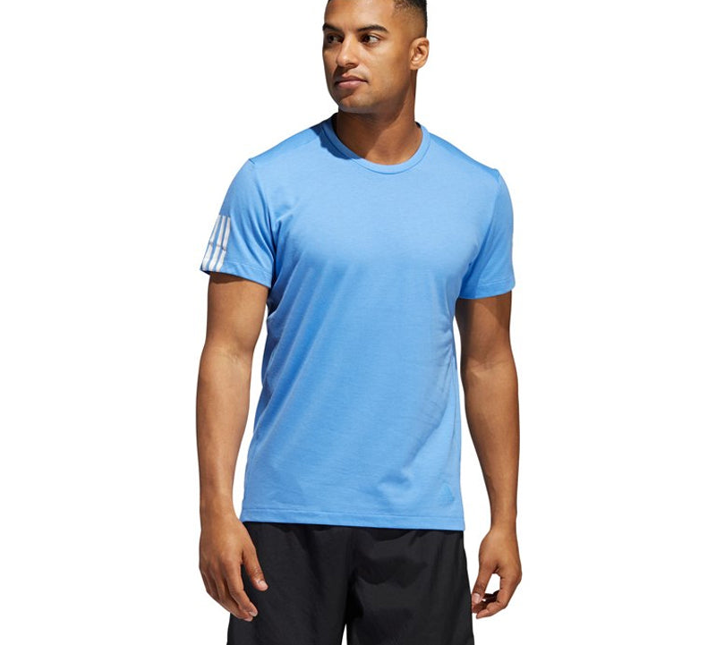 adidas Run It Tee Soft Sports Round Neck Short Sleeve Blue EJ8086