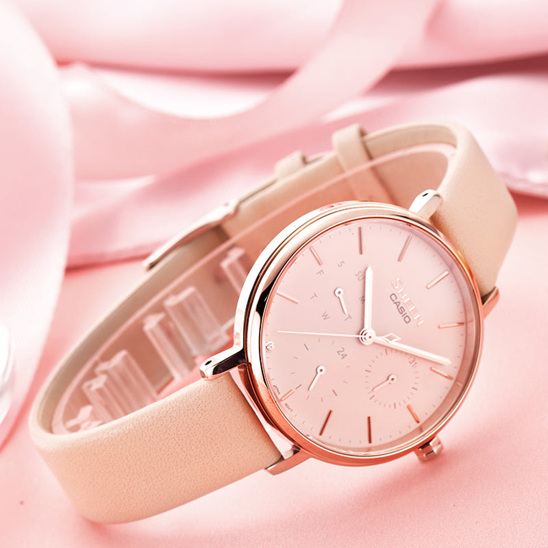 CASIO SHEEN Stainless Steel Strap Creamy Analog SHE-4541CGL-4A