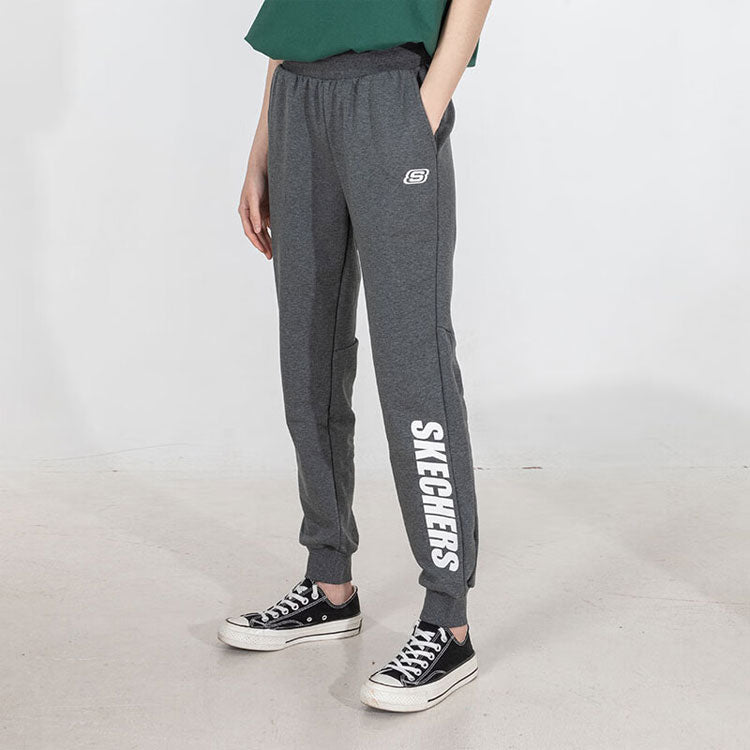 (WMNS) Skechers Sport Woven Pants 'Grey White' L321W206-00TT