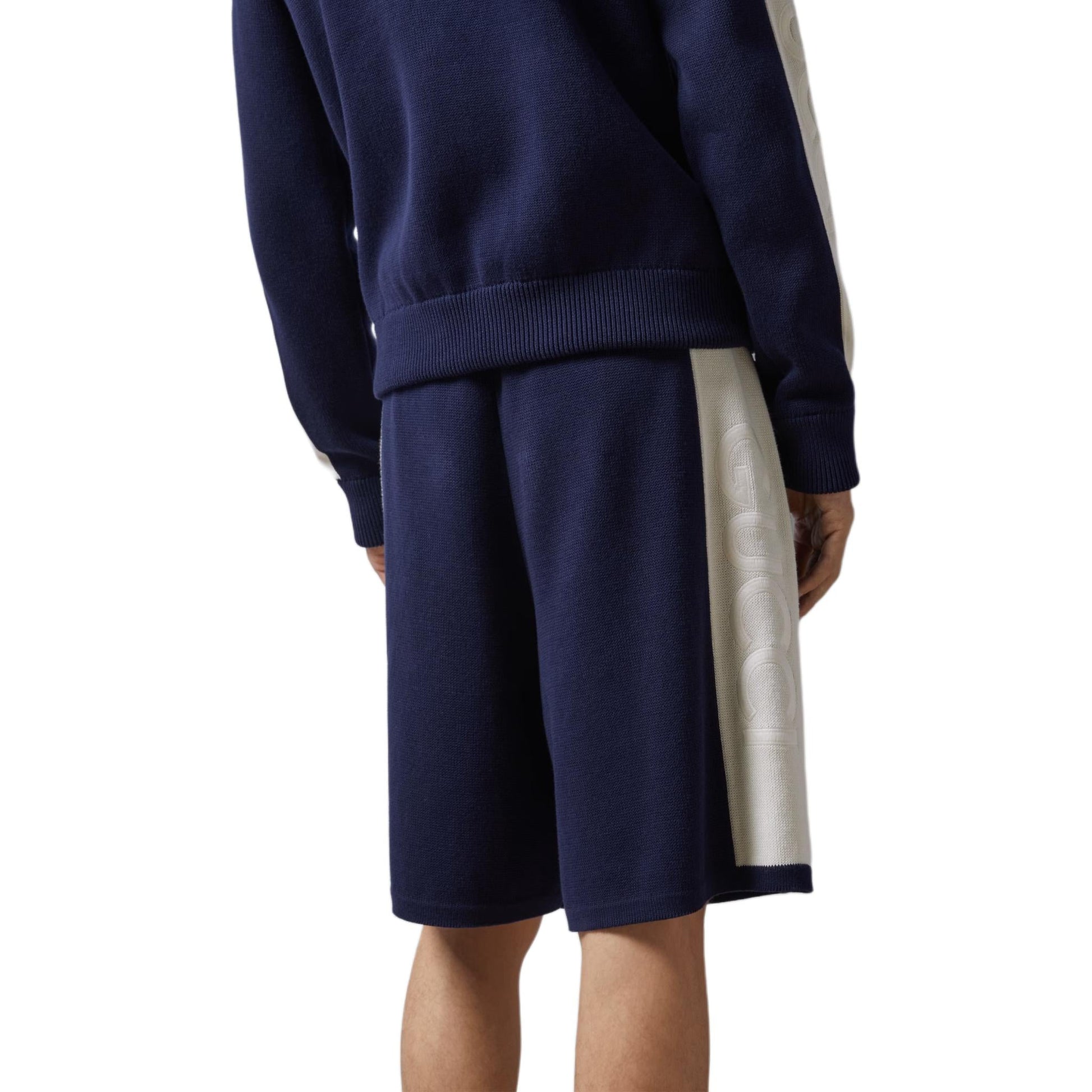 Gucci Cotton Knit Shorts 'Blue Ivory' 770782-XKDOM-4492