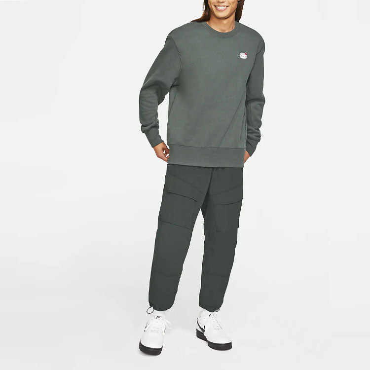 Nike Airmoji Series Sportswear logo Casual Pullover Round Neck Gray CZ2360-070