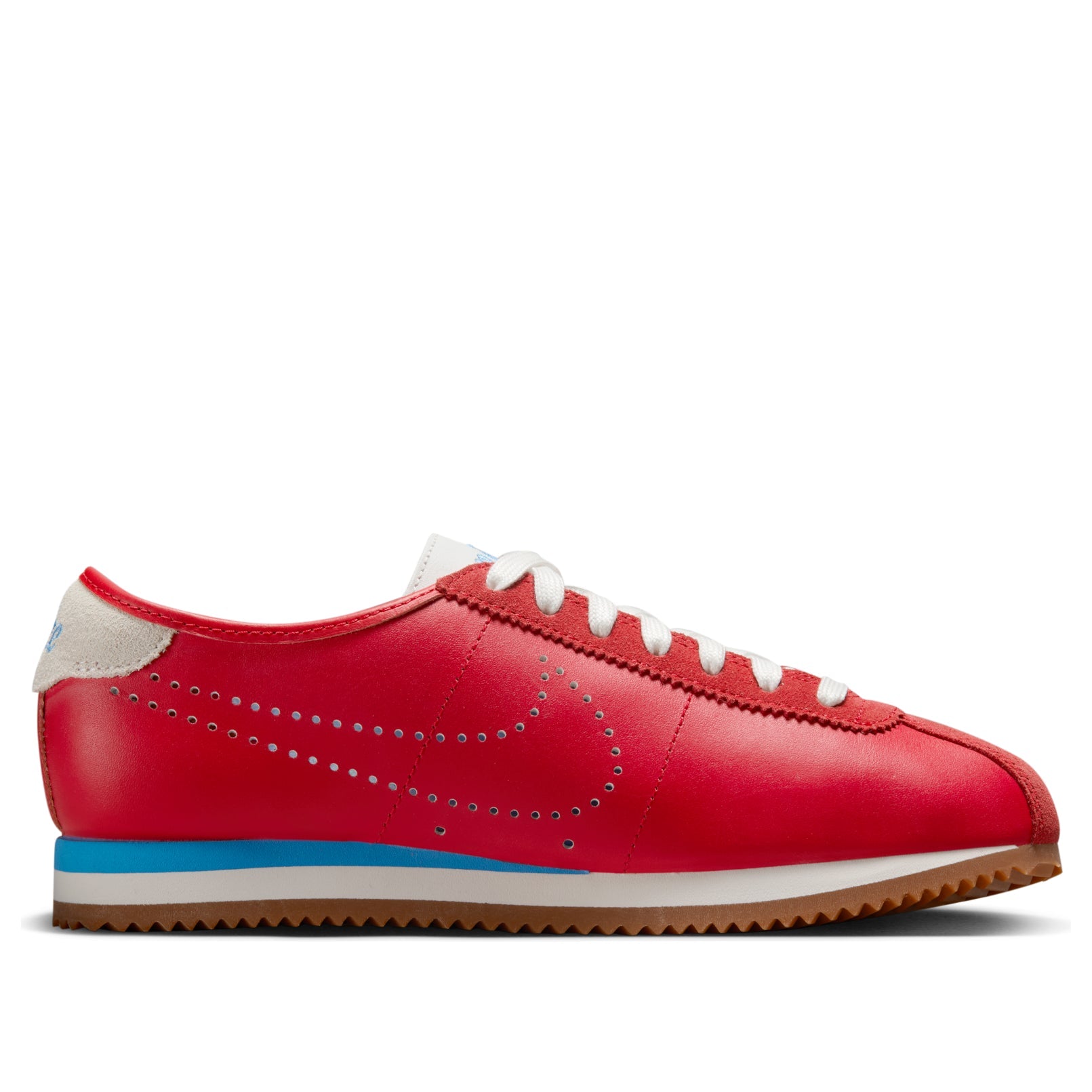 (WMNS) Nike Cortez Leather 'University Red Blue Perforated Swoosh' HQ1841-600