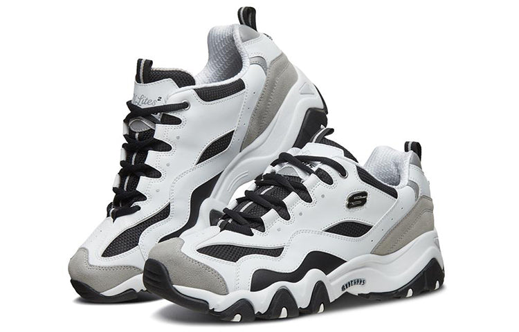 Skechers Dlites 2.0 'White Black Gray' 666106-WLGY