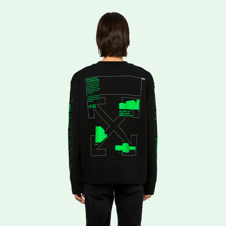 Off-White Fluorescence Arrows Sketch Mens Logo Sweater OMBA037R20E300061045