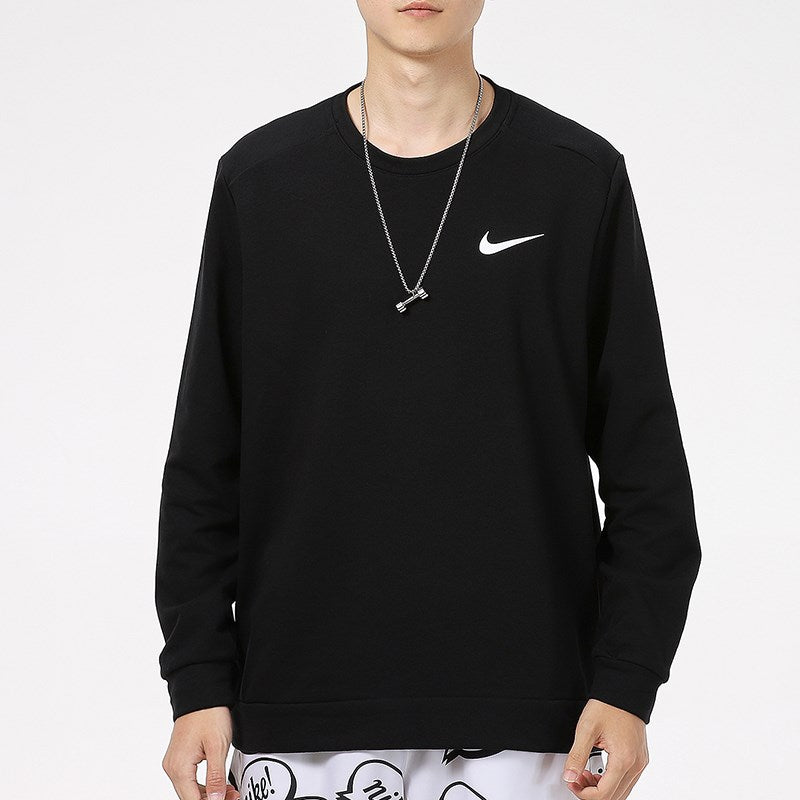 Nike Df Ls Crw Casual Sports Knit Pullover Black CZ7396-010