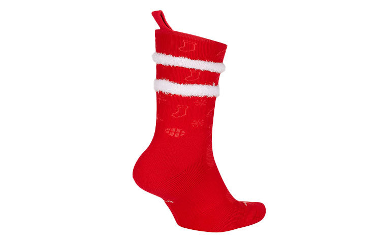 Nike Unisex Elite Crew 'xmas' Sports Socks 1 Packs Red CK6786-657