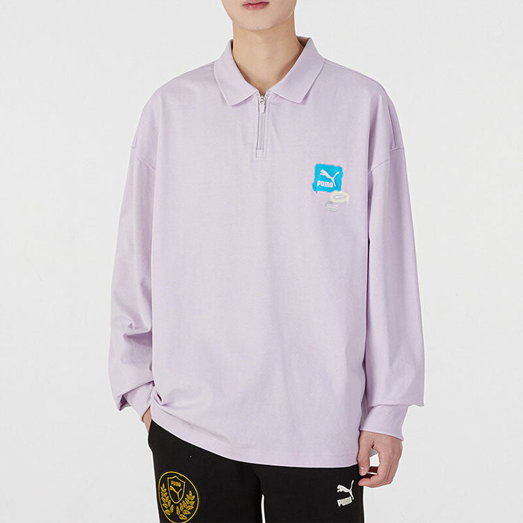 PUMA Trend Graphic Logo Sweatshirt 'Purple' 536075-17