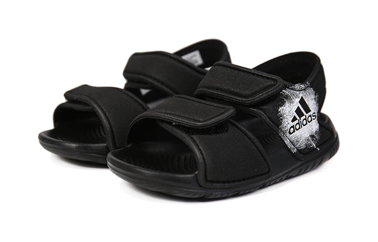 (TD) adidas Altaswim Soft Sole Cozy Open Toe Sports Black Sandals BA9282