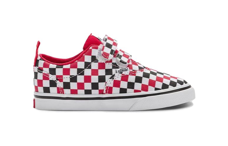 (TD) Vans Doheny V checkerboard 'Black White Red' VN0A4TZMRED