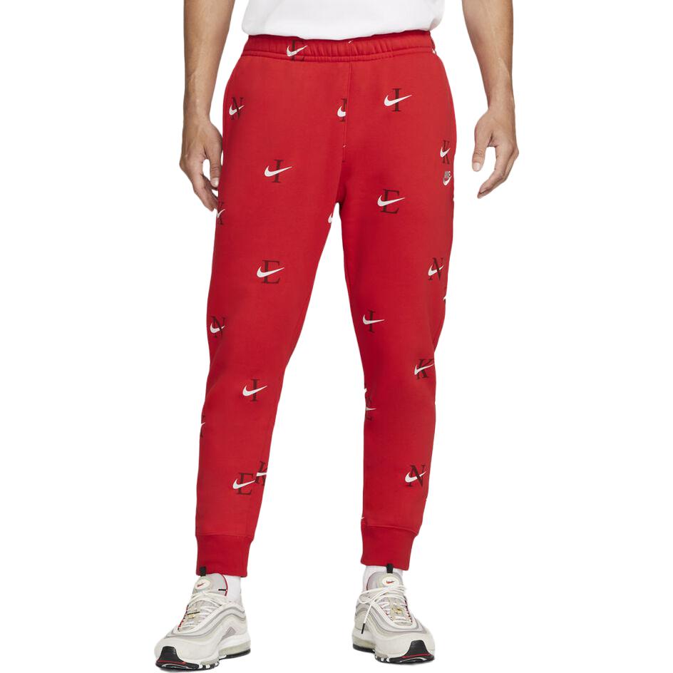 Nike Club AOP Sweatpants 'Red' DV9611-657